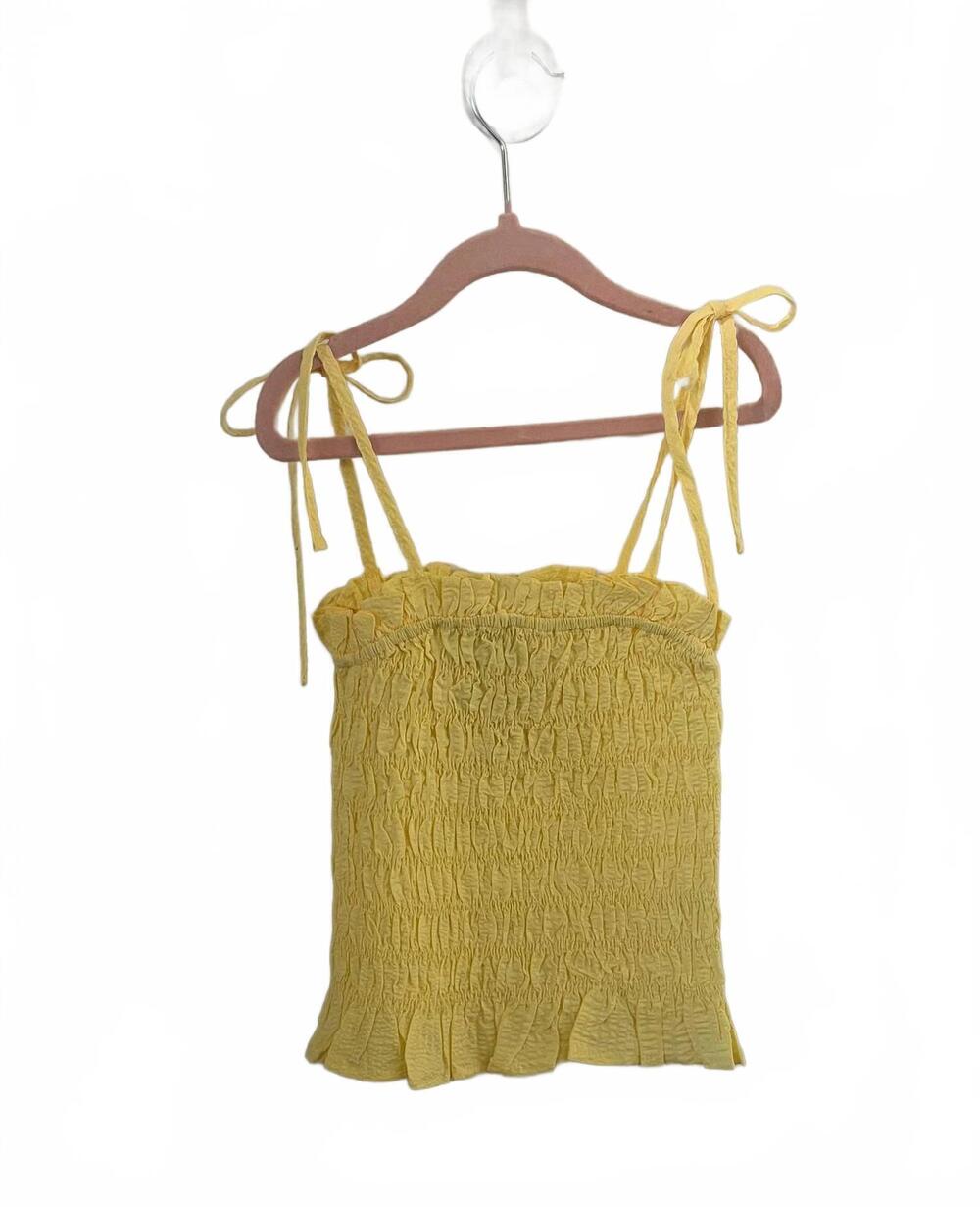 NEW LITTLE OLIN girls' smocked top in yellow